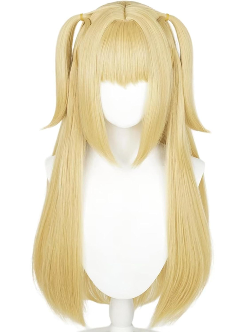 Anime Misa Amane Cosplay Wig Blonde Two Ponytails Full Hair Wig Comic Con LARP